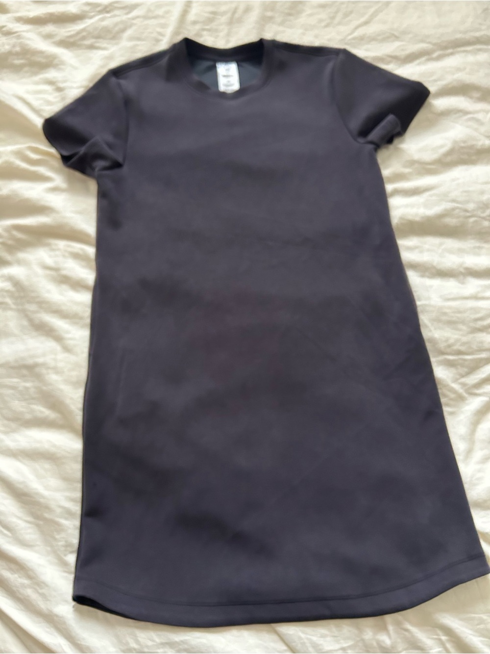 Classic Short Sleeve Shift Dress - Black/dark gray